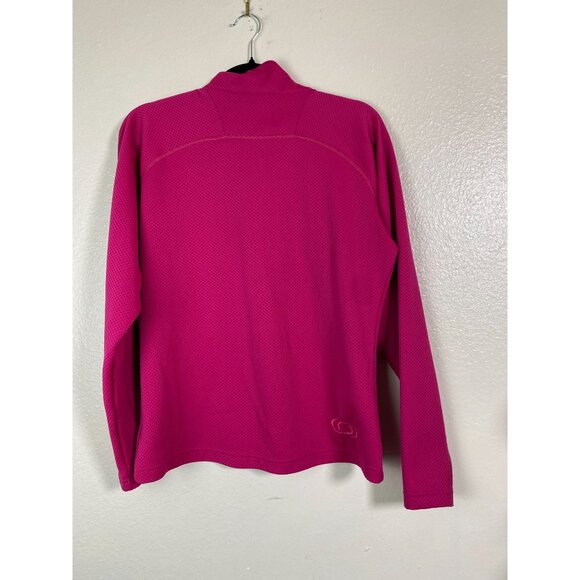 Salomon Pink Womens 1/4 Zip Long Sleeve Top Size Large Magenta Outdoor Mockneck - Picture 2 of 16